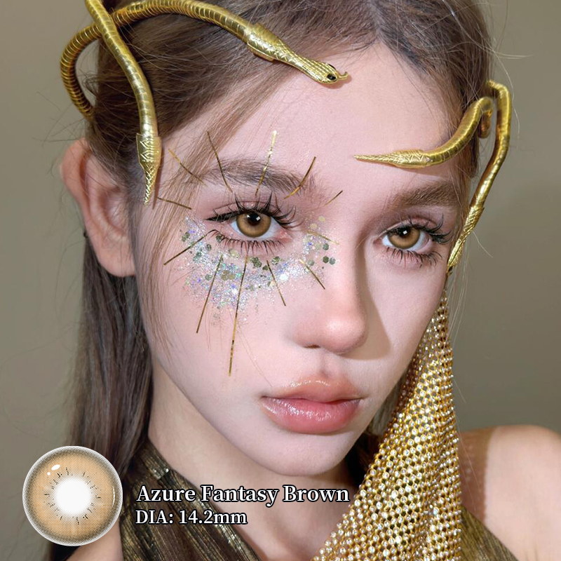 Azure Fantasy Brown Prescription Yearly Contact Lenses