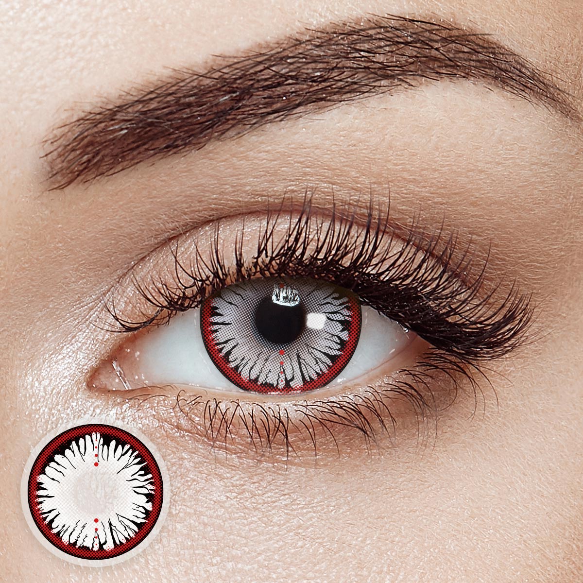 Clown White Costume 6 Months Contact Lenses