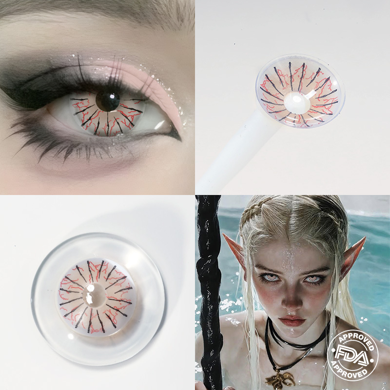 Evil Spider White Costume 6 Months Contact Lenses