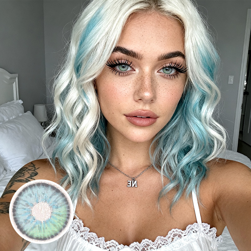 Cipher Blue Green 6 Months Contact Lenses