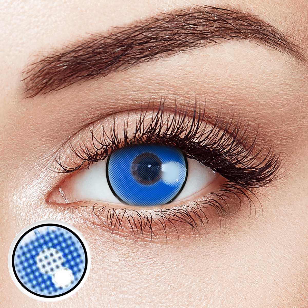 Digital Ocean Blue Costume Yearly Contact Lenses | 2 Pcs