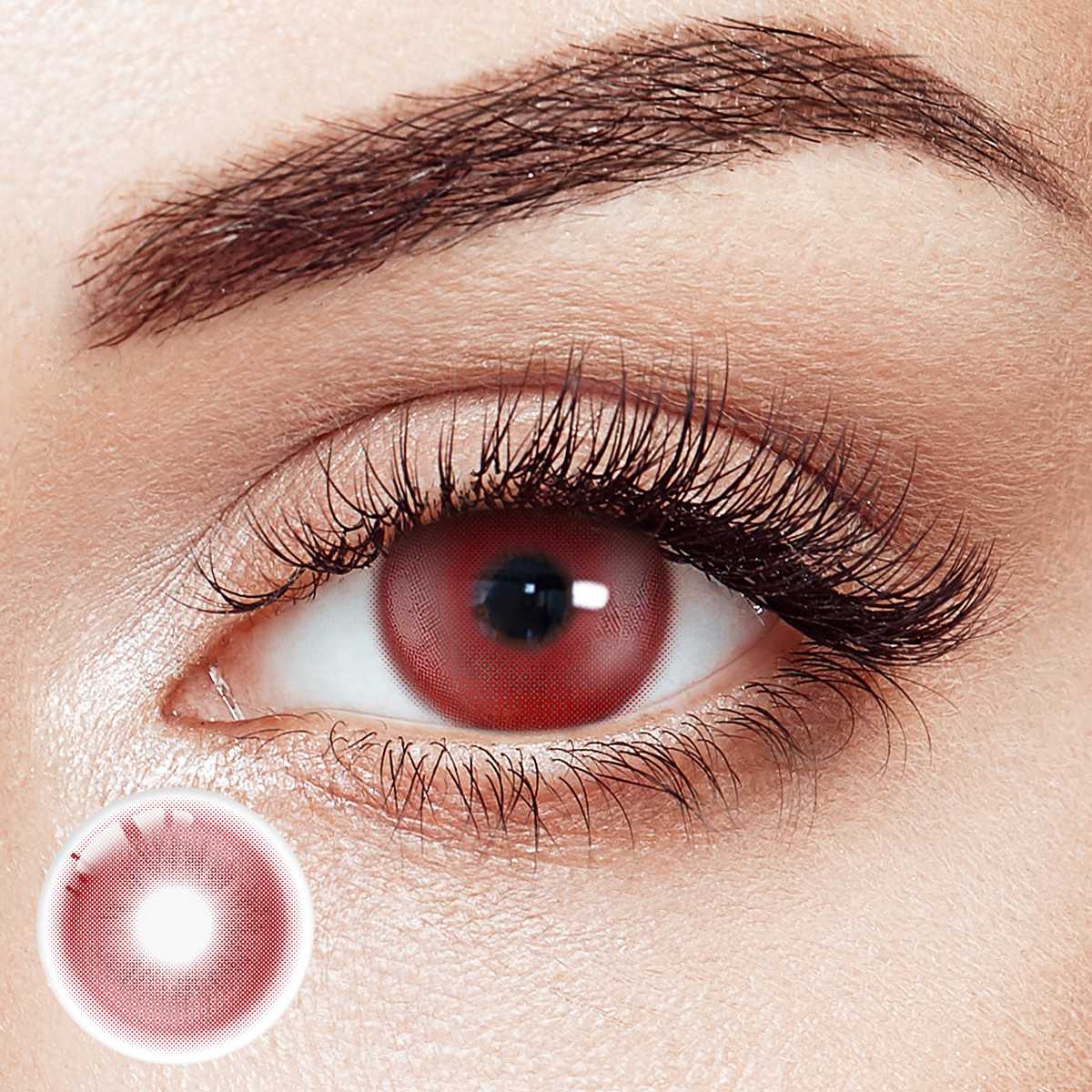 Witch's Tears Pure Red Costume Yearly Contact Lenses | 2 Pcs