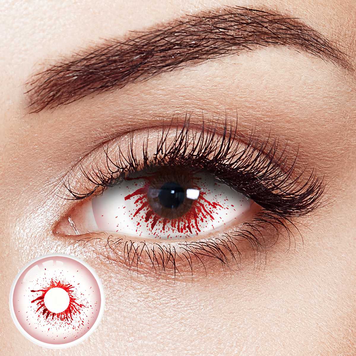 Blood Burst Red 22mm Costume Yearly Contact Lenses| 2 Pcs
