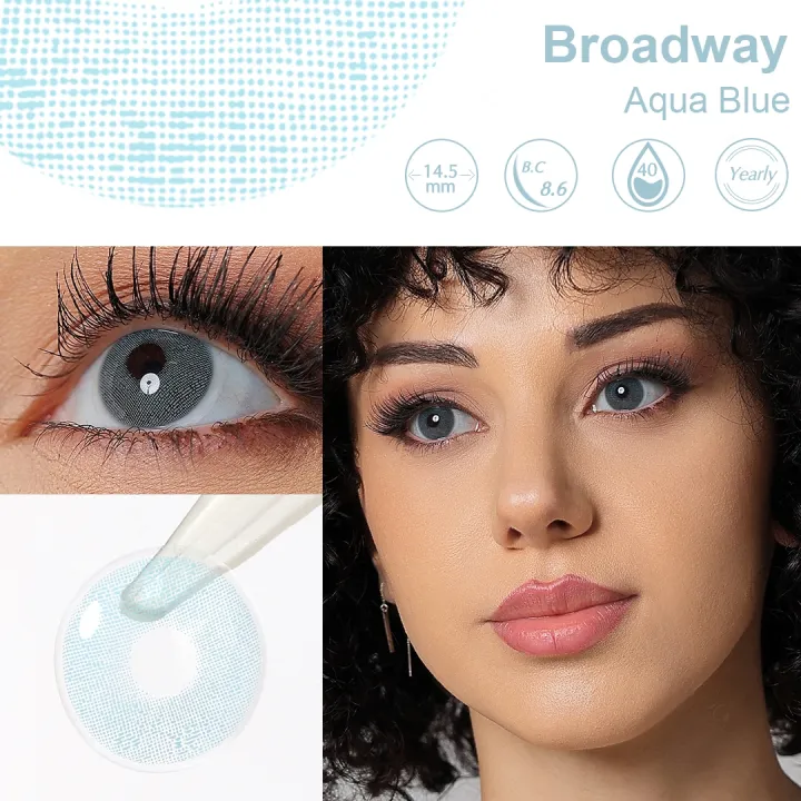 Broadway Aqua Blue Contact Lenses