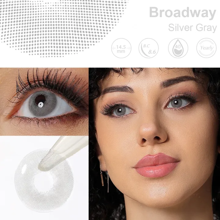 Broadway Silver Gray Contact Lenses