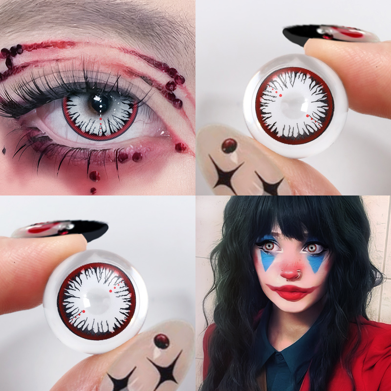 Clown White Costume 6 Months Contact Lenses