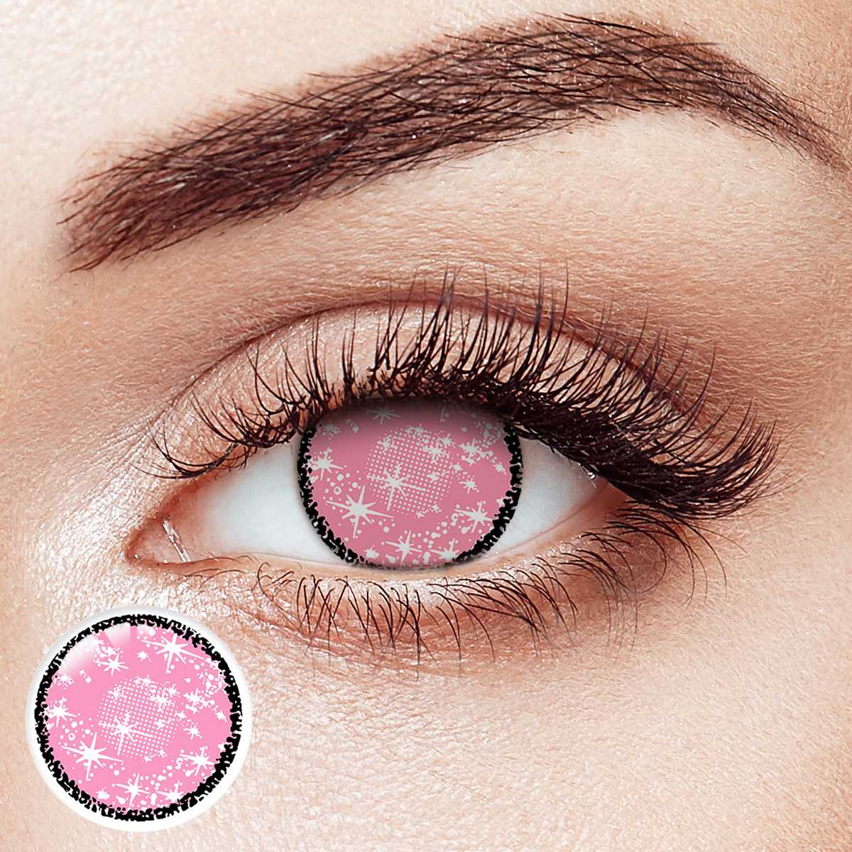 Galaxy Pink Costume Yearly Contact Lenses | 2 Pcs