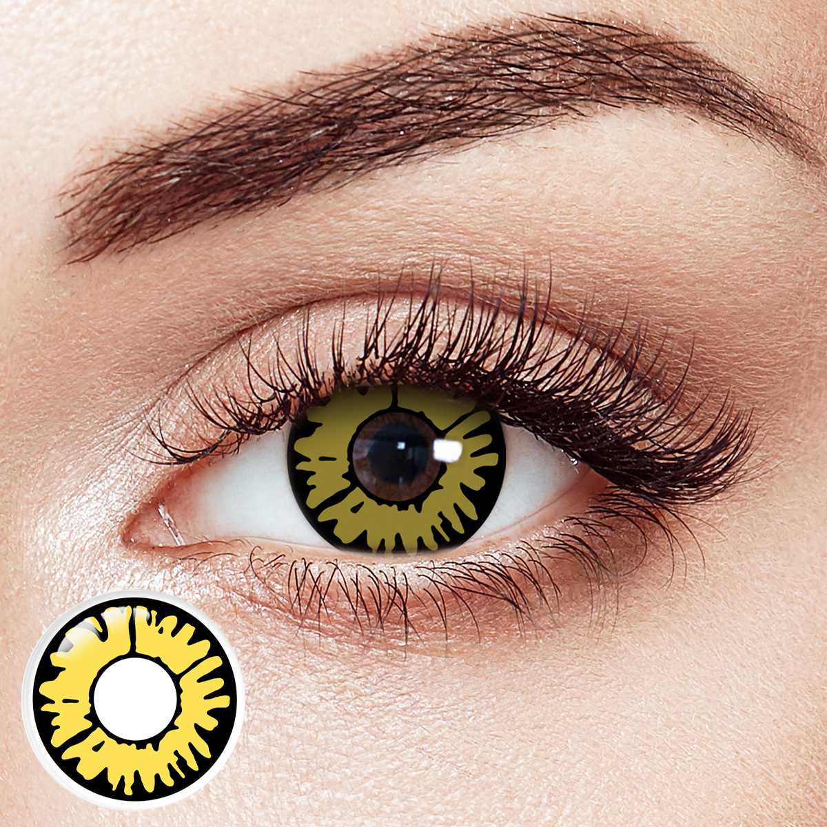 Solar Tiger Yellow Costume Yearly Contact Lenses | 2 Pcs