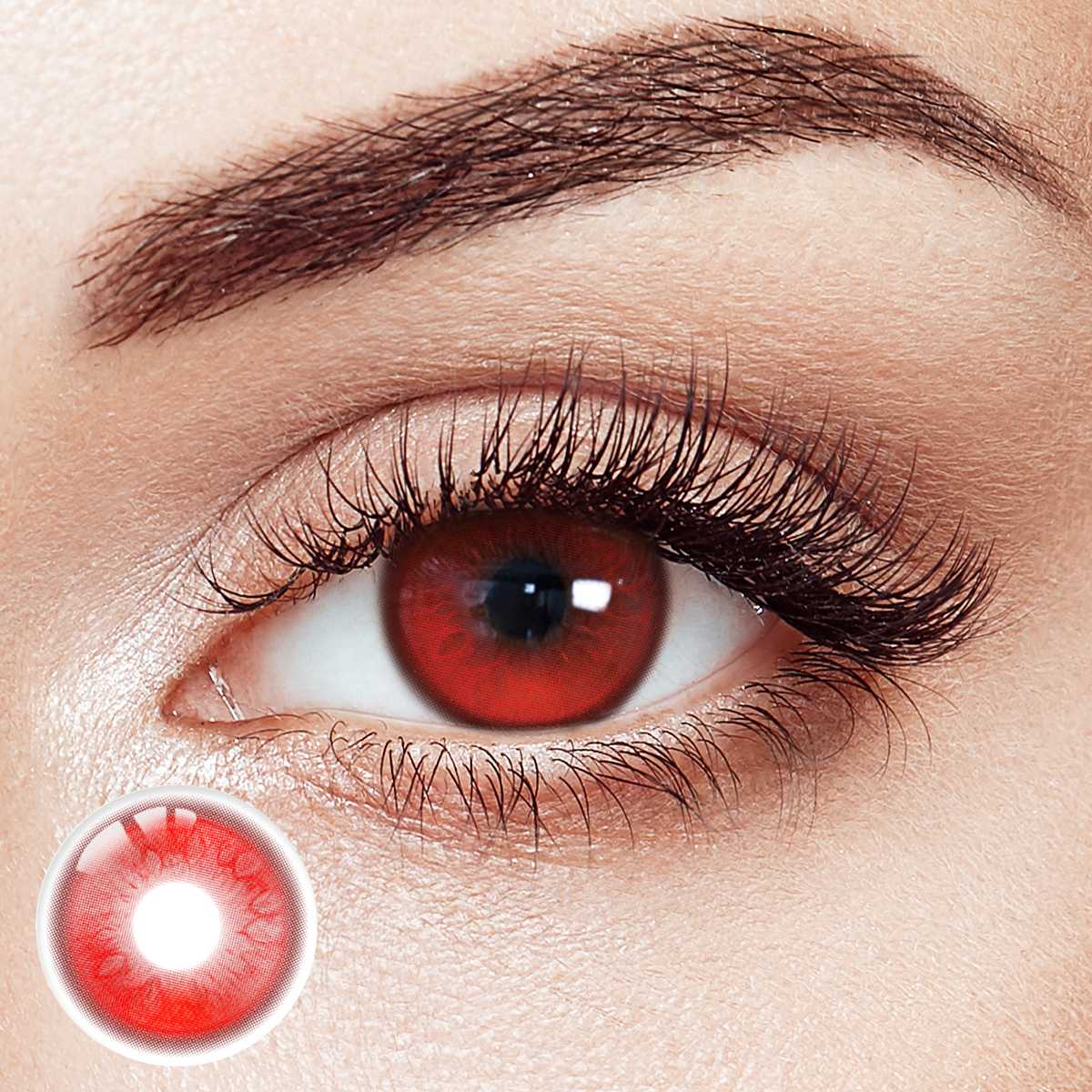 Nova Ruby Rush Red Yearly Contact Lenses | 2 Pcs