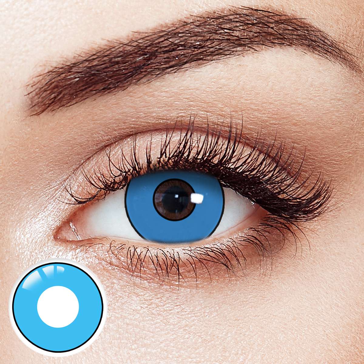 Crystal Azure Blue Costume Yearly Contact Lenses | 2 Pcs