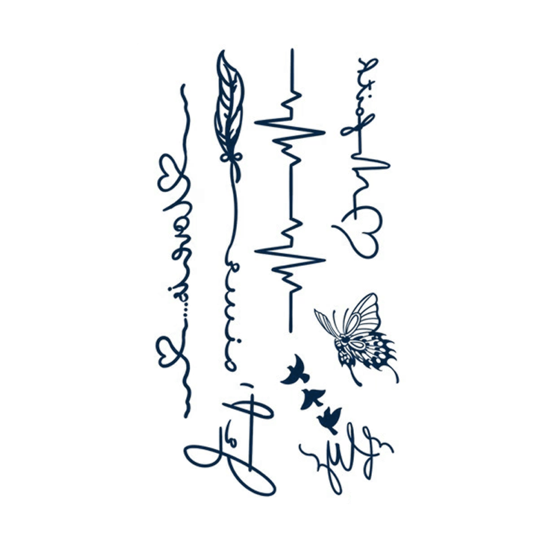 Heartbeat Wings Tattoos