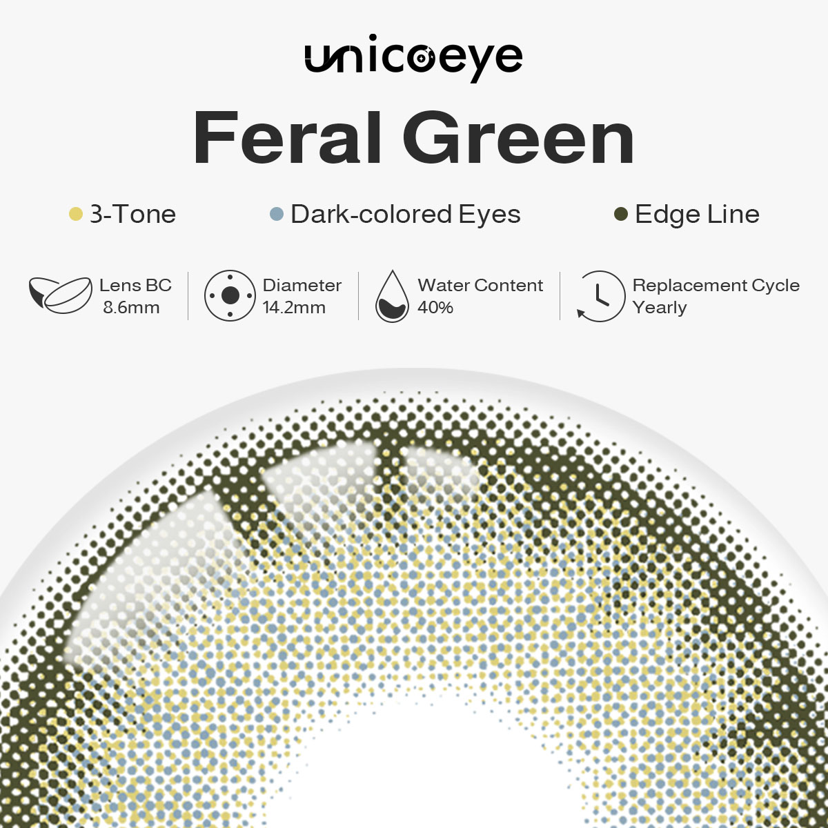 Feral Green Yearly Contact Lenses