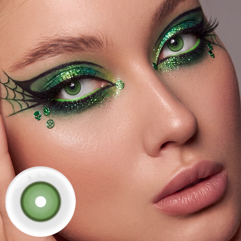 Ghoul Green Costume Yearly Contact Lenses | 2 Pcs