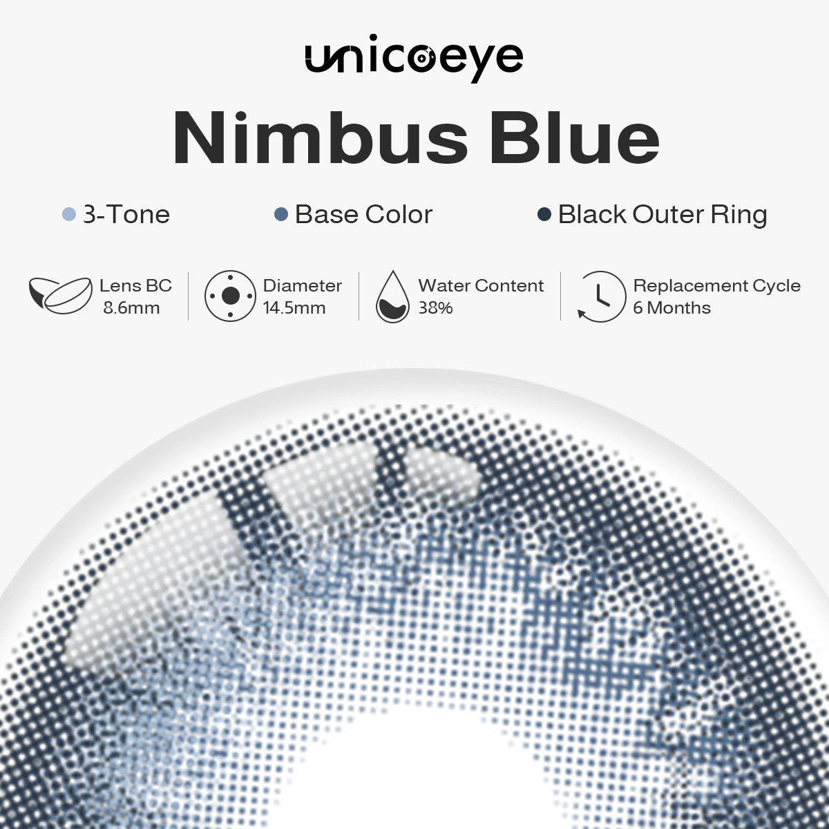Nimbus Blue 6 Months Contact Lenses | 2 Pcs