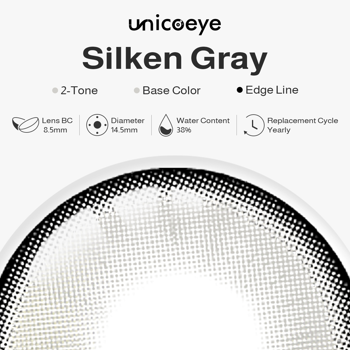 Silken Gray Yearly Contact Lenses