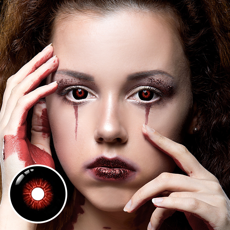 Tokyo Ghoul Black Sclera 17mm Costume Yearly Contact Lenses