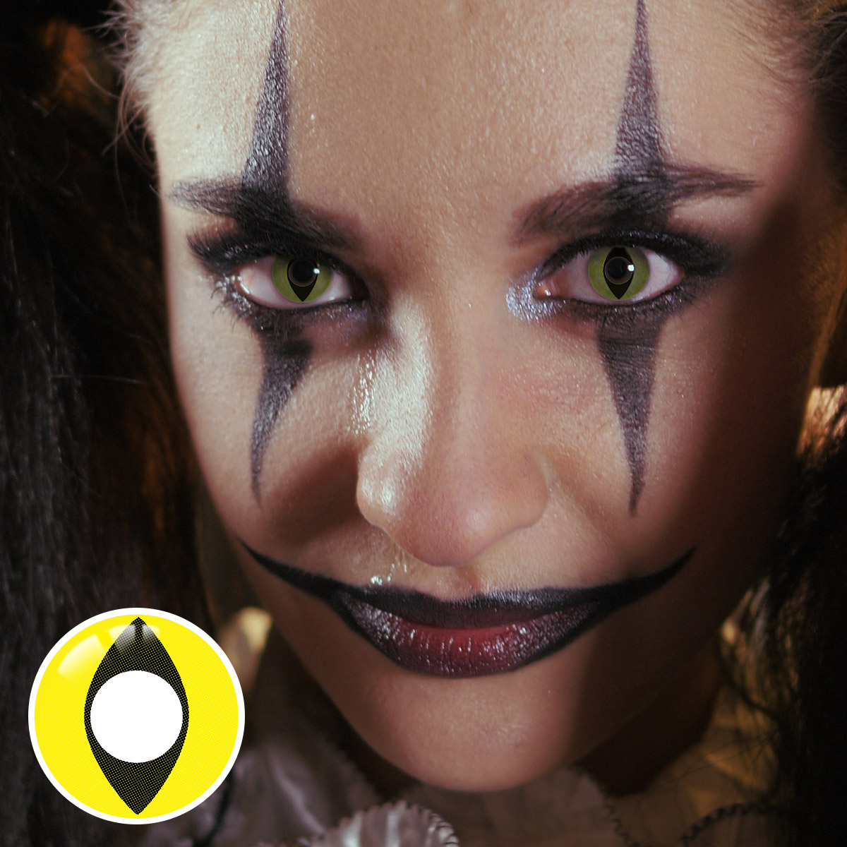 Cat Eye Yellow Costume Yearly Contact Lenses