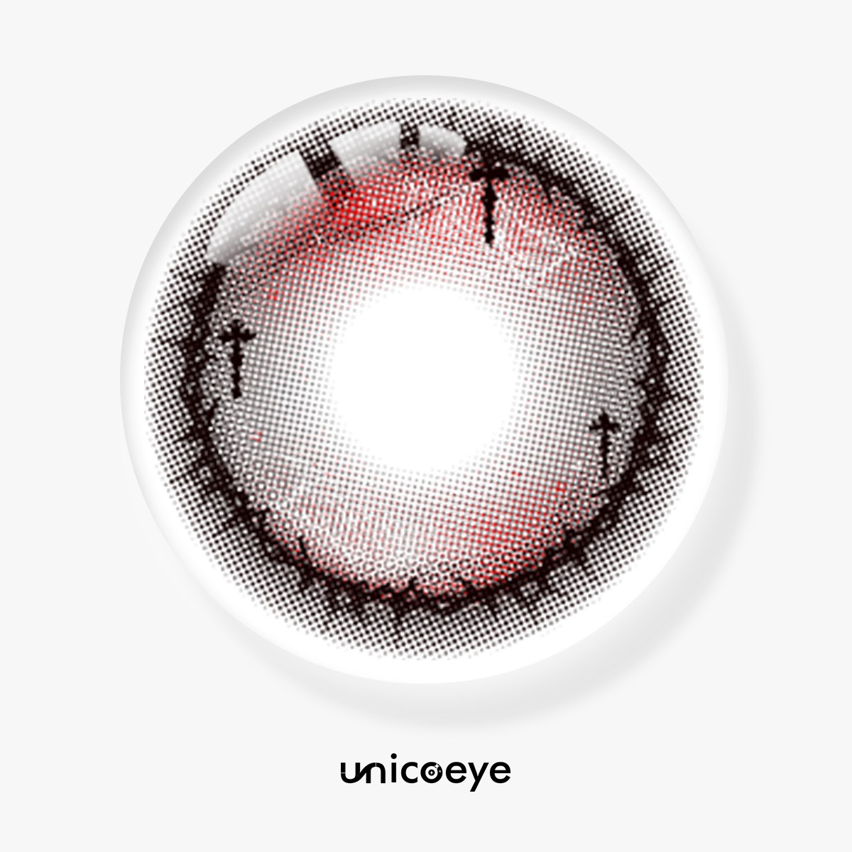Dark Nun Red Costume Yearly Contact Lenses | 2 Pcs