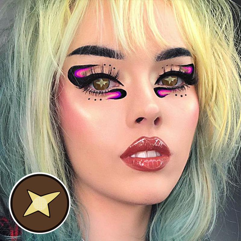 Kinoko Brown Costume Yearly Contact Lenses