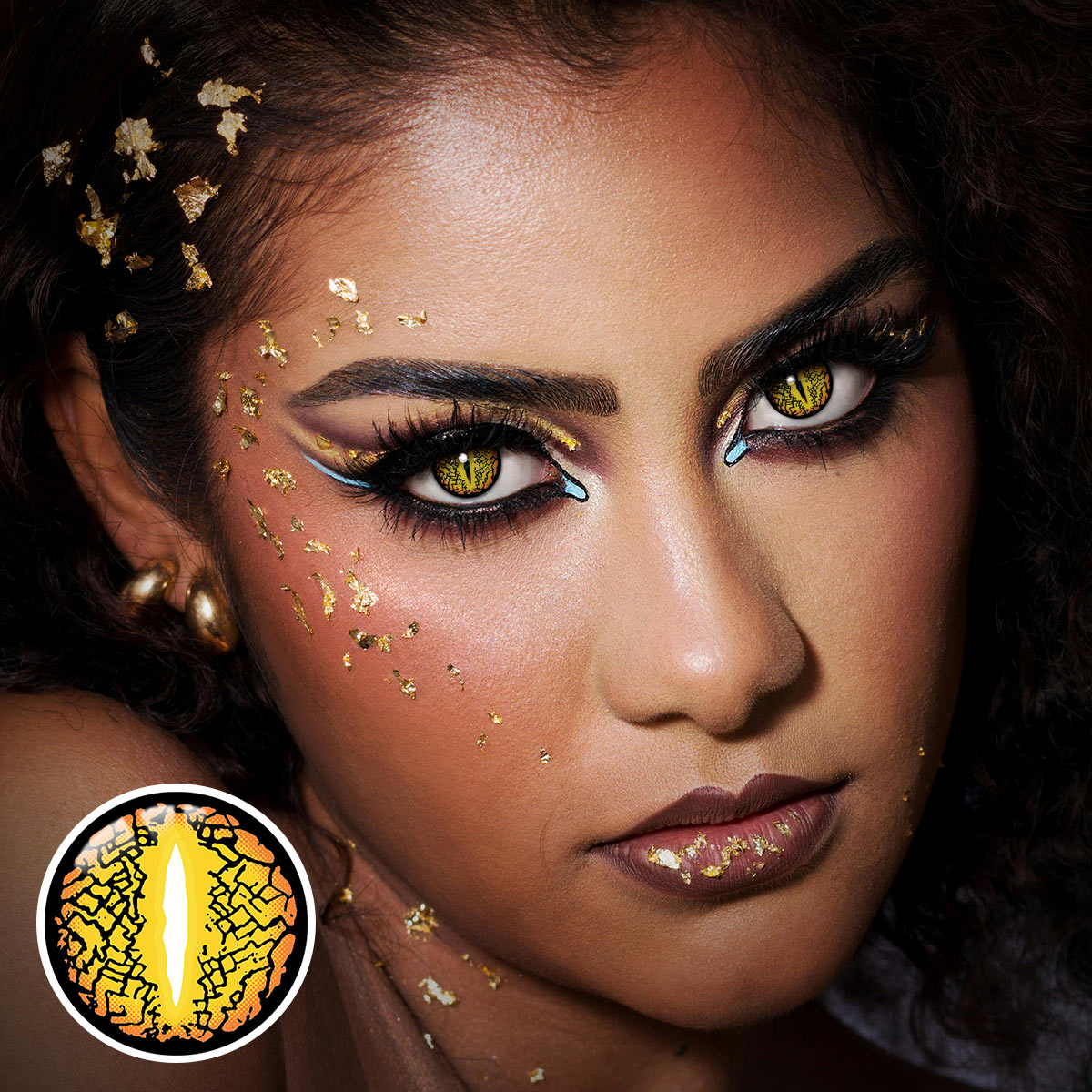 Lizard Eye Brown Costume Yearly Contact Lenses