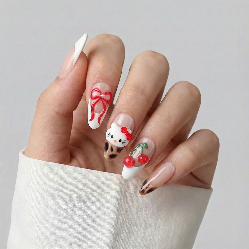 Kitty Paradise Multicolor Nails