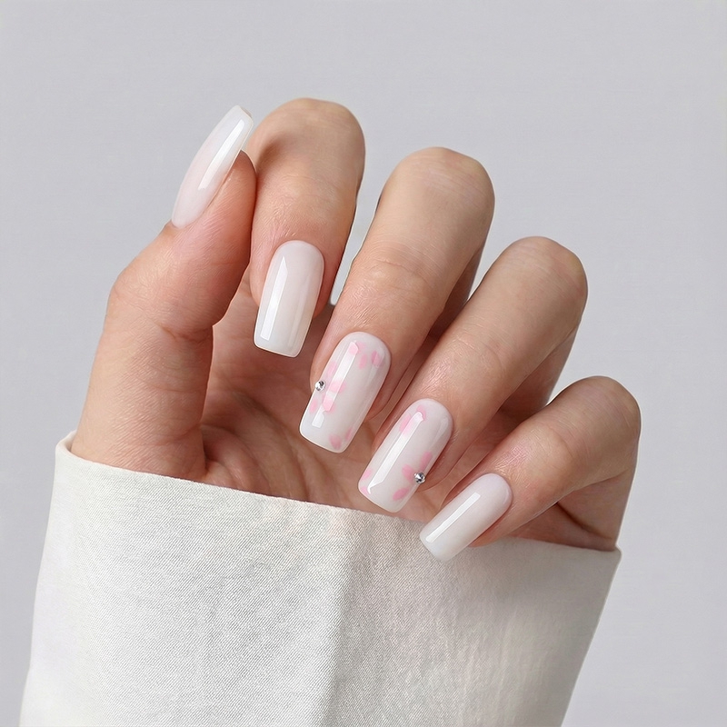 Soft Poetry Pink Nails