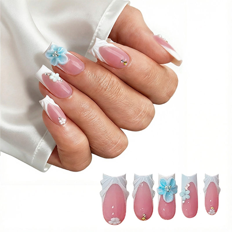 Cloud Garden Blue Nails