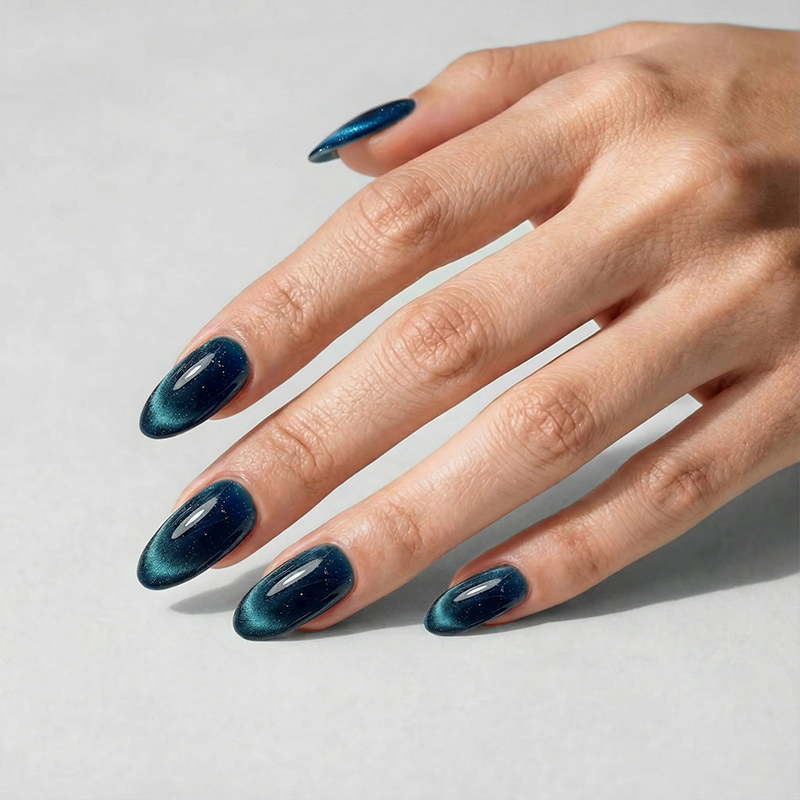 Crystal Waters Blue Nails