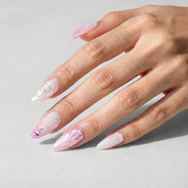 Rose Shore Pink Nails