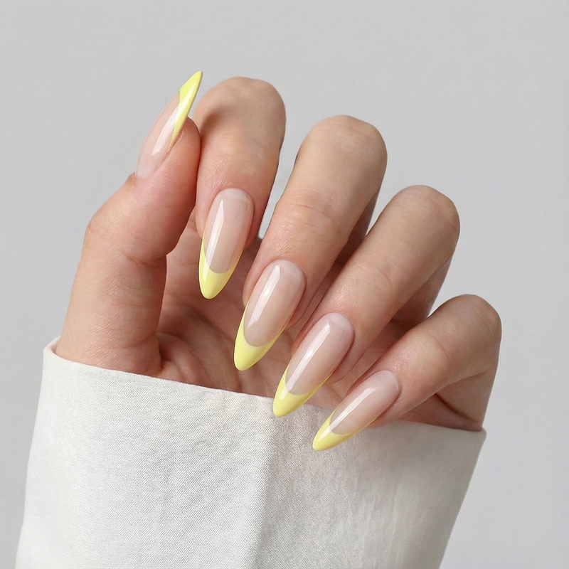 Lemon Trim Yellow Nails