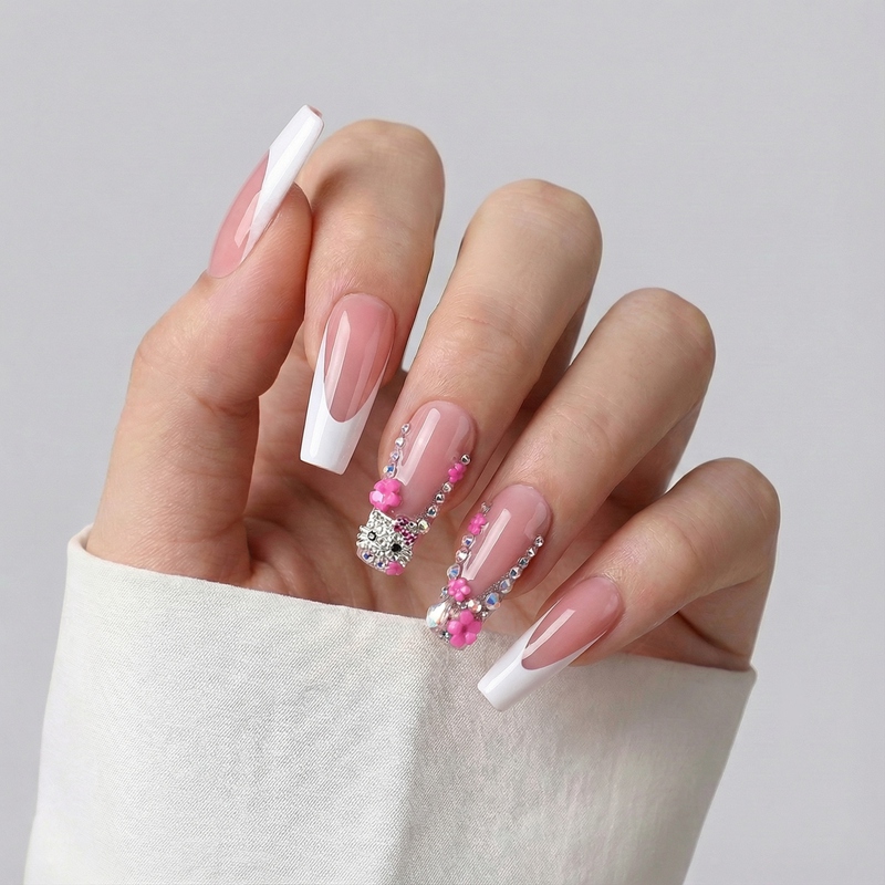 Sparkle Queen Pink Nails
