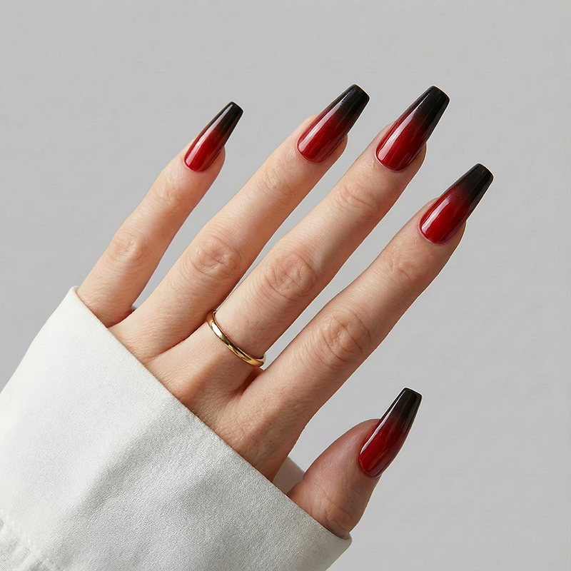 Ballet Black Red Nails