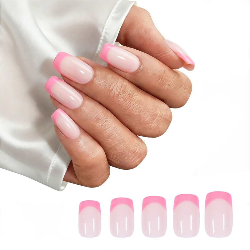 Pure Dark Pink Nails