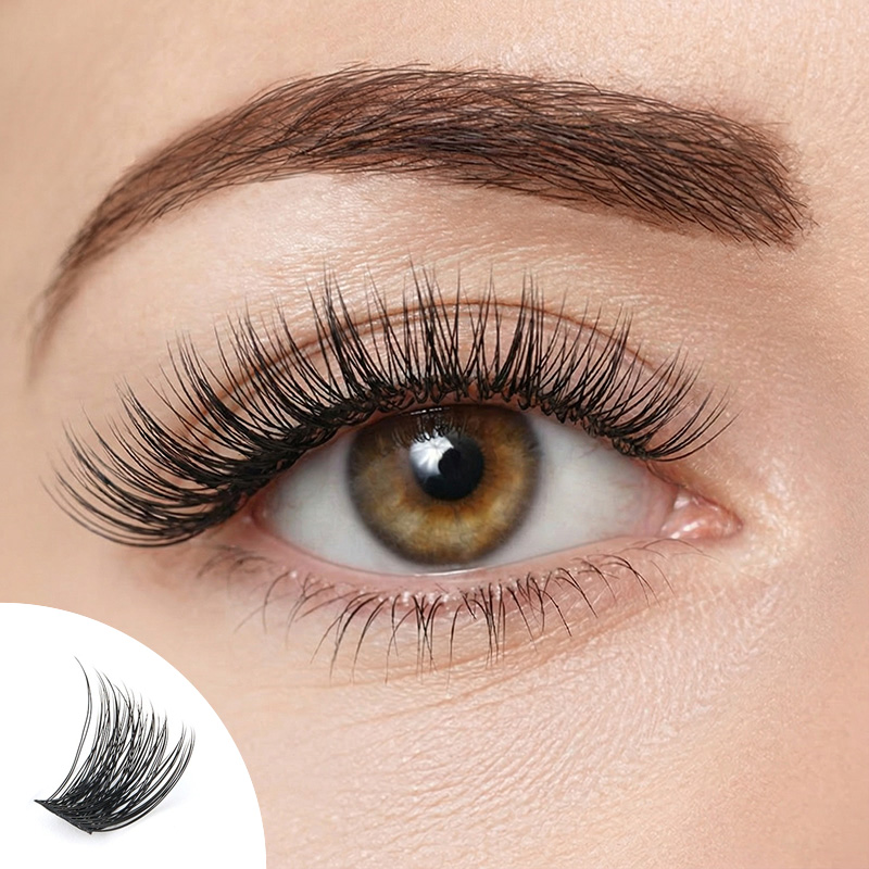 Moss Shine Segmented Natural Glue-on Lashes