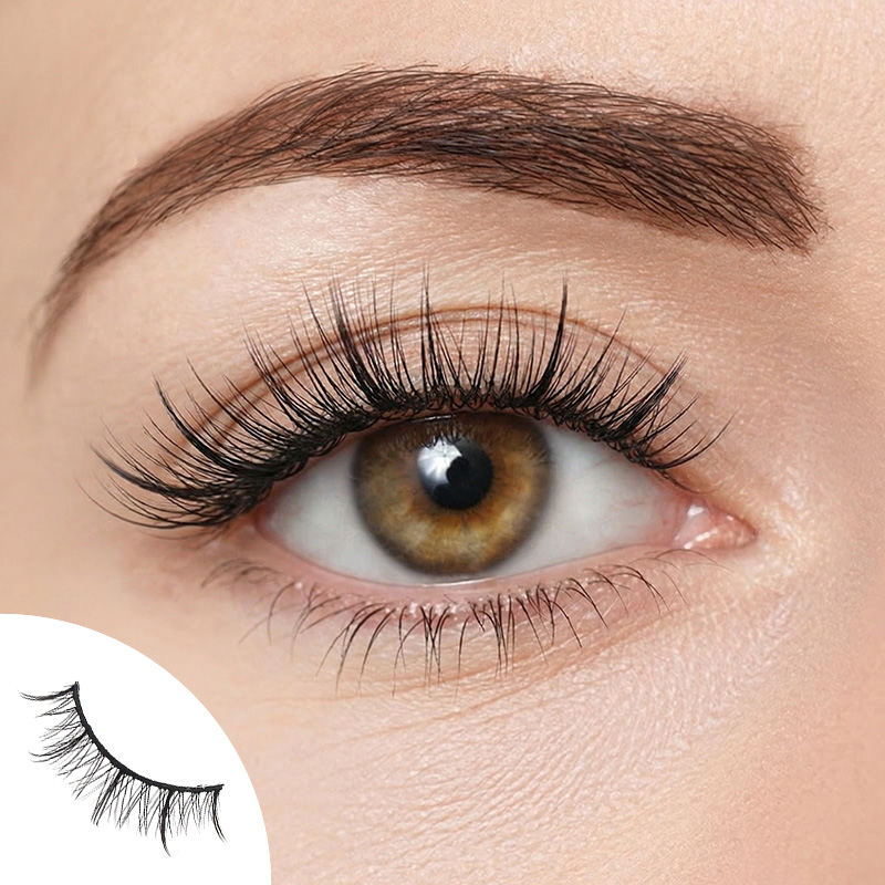 Coral Myth 10 Pairs Natural Glue-on Lashes