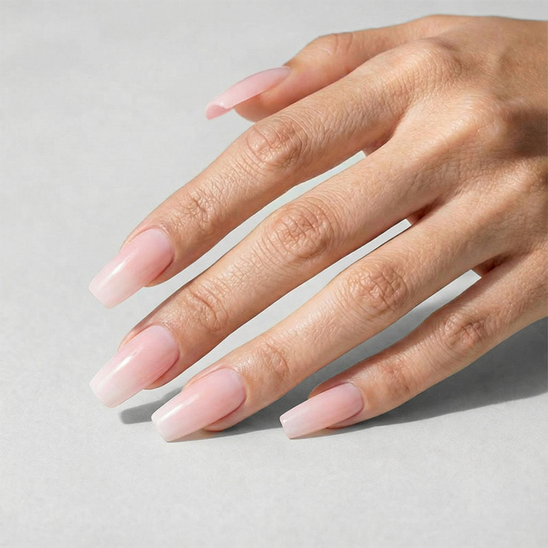 Creamy Nude Pink Nails
