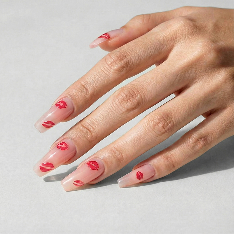 Rosy Kisses Pink Nails