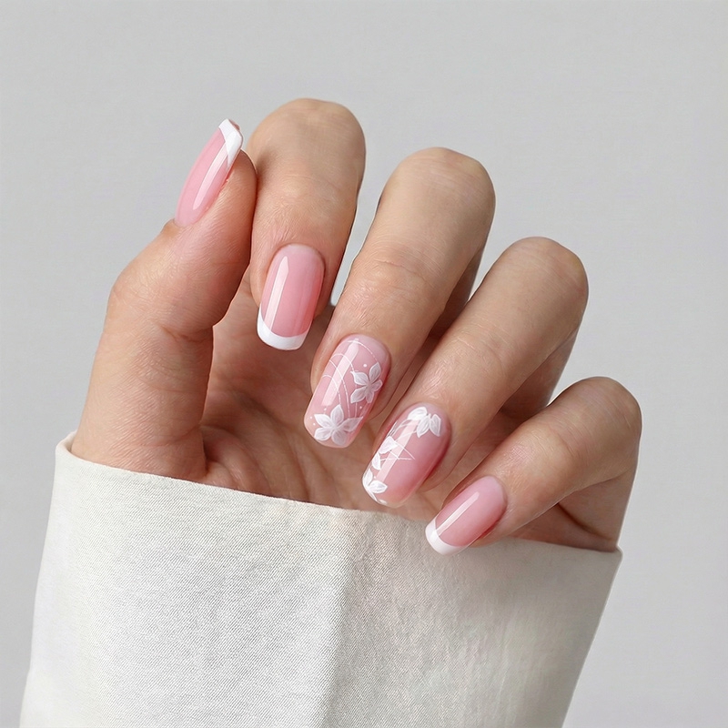 Blossom Pearl Pink Nails