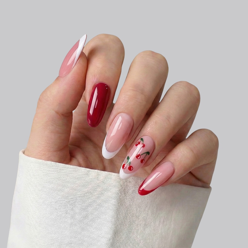 Cherry Crush Pink Nails