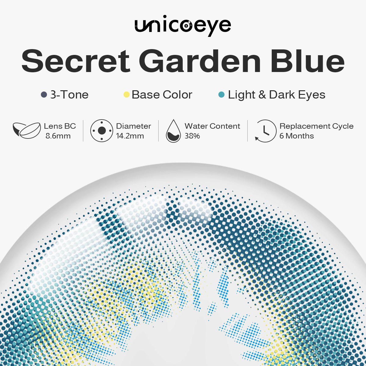 Secret Garden Blue 6 Months Contact Lenses