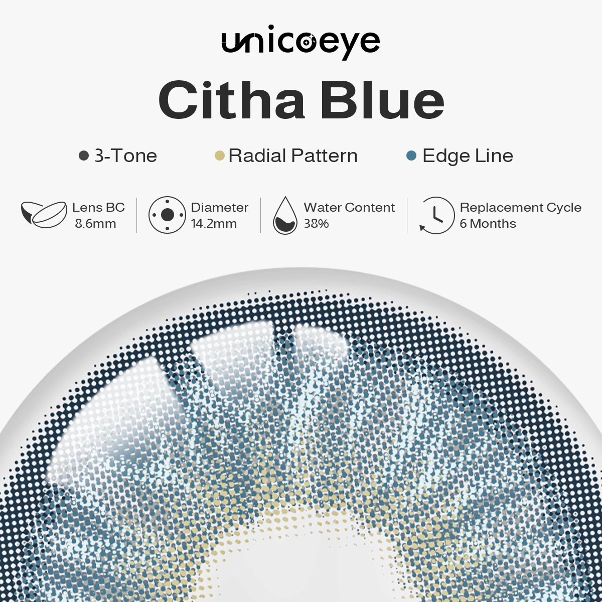 Citha Blue 6 Months Contact Lenses
