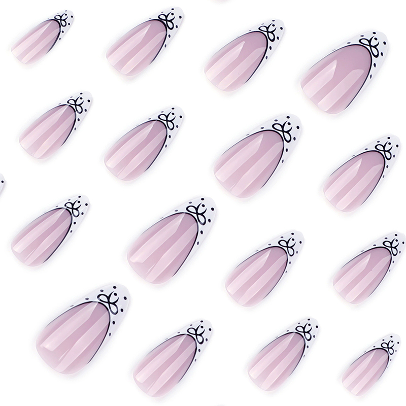 Lavender Dots Purple Nails