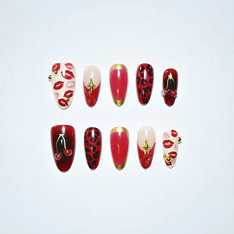 Passion KisPink Nails