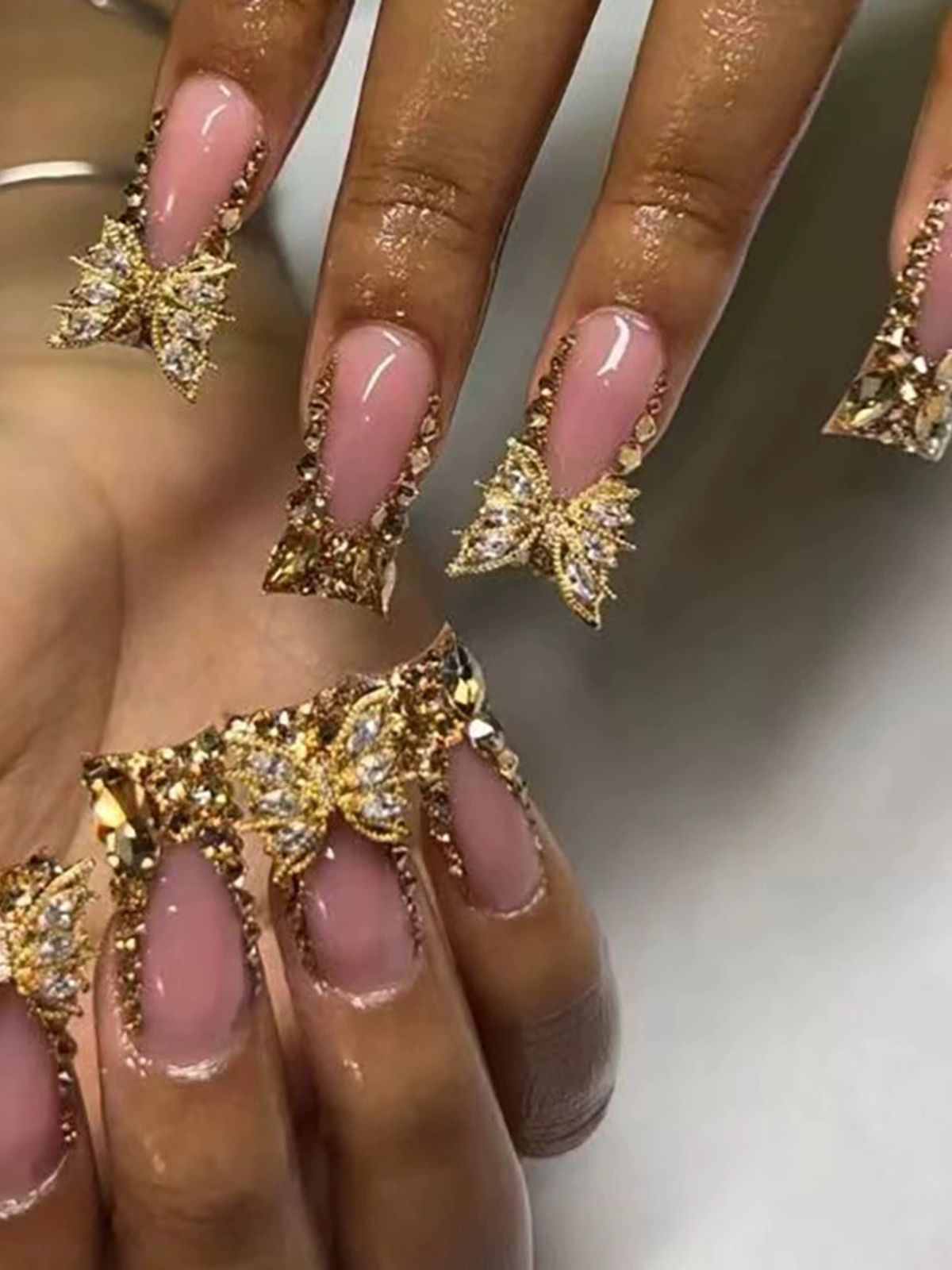Golden Slay Nails