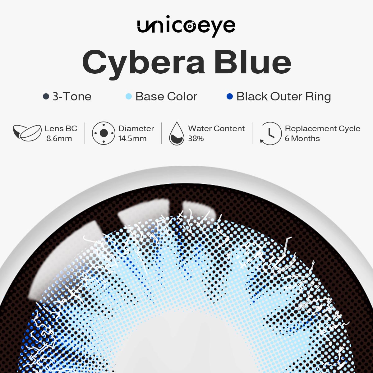 Cybera Blue 6 Months Contact Lenses