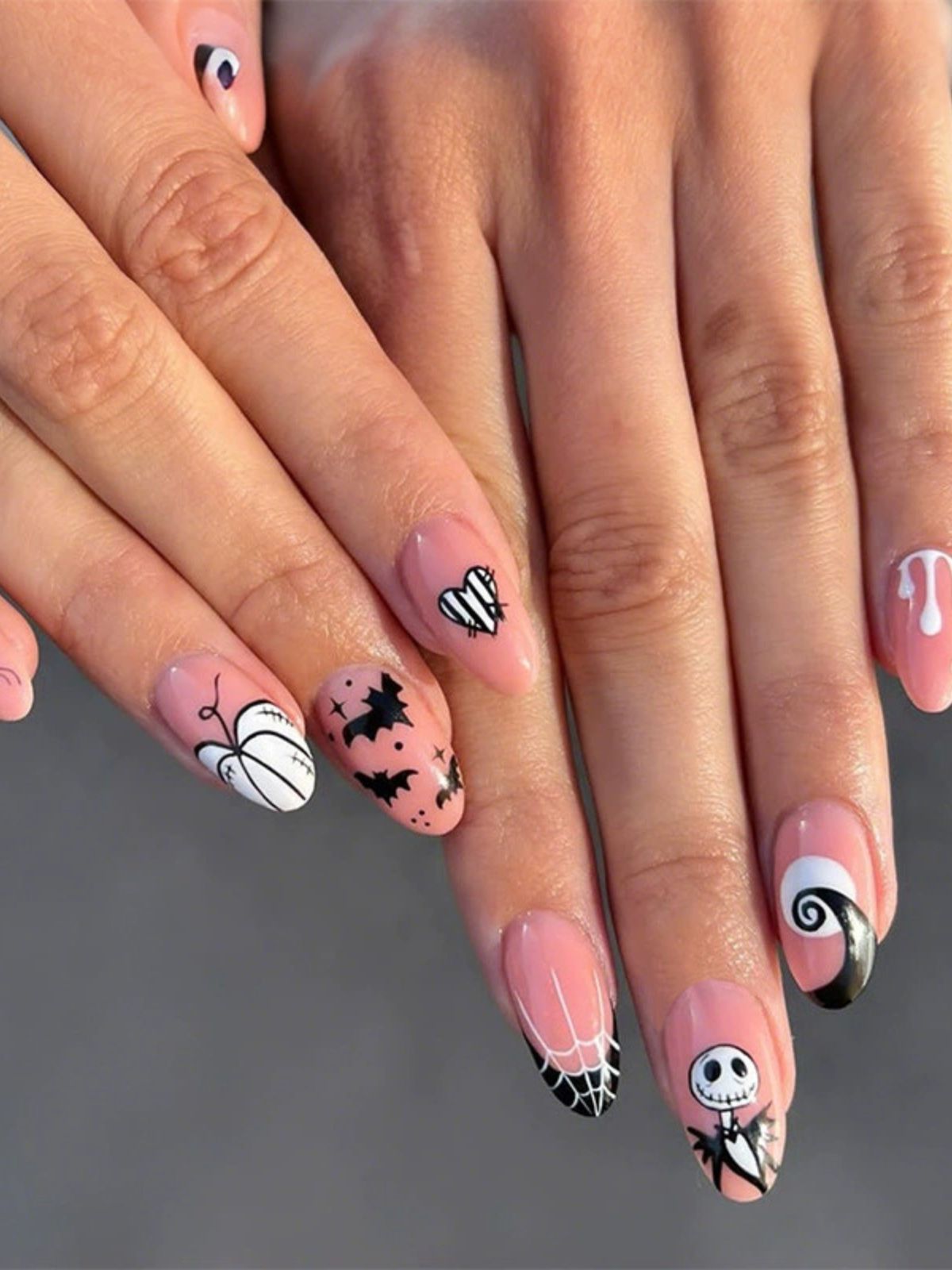 Pretty Haunted Pink Nails