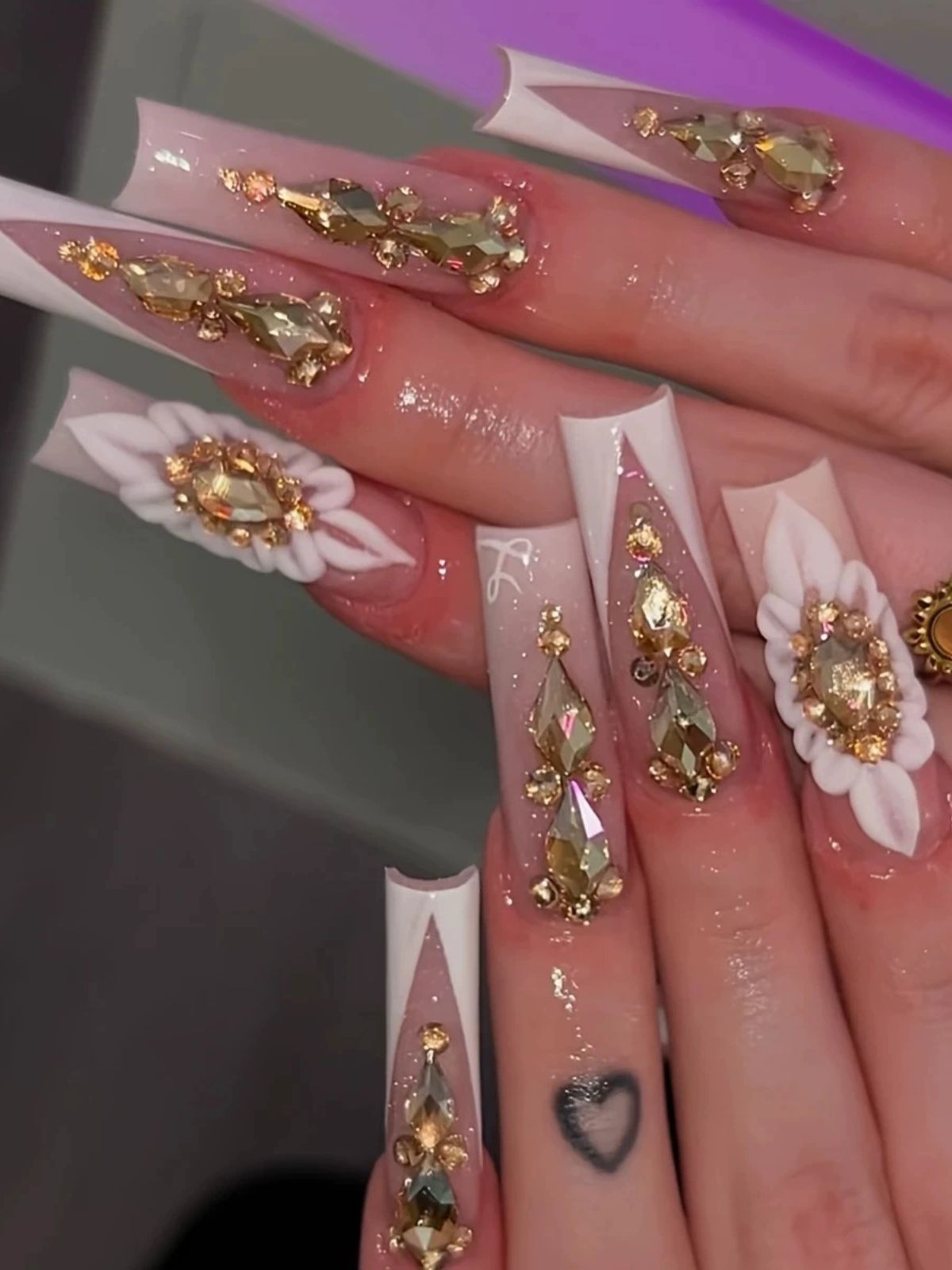 Gilded Rose Pink Nails