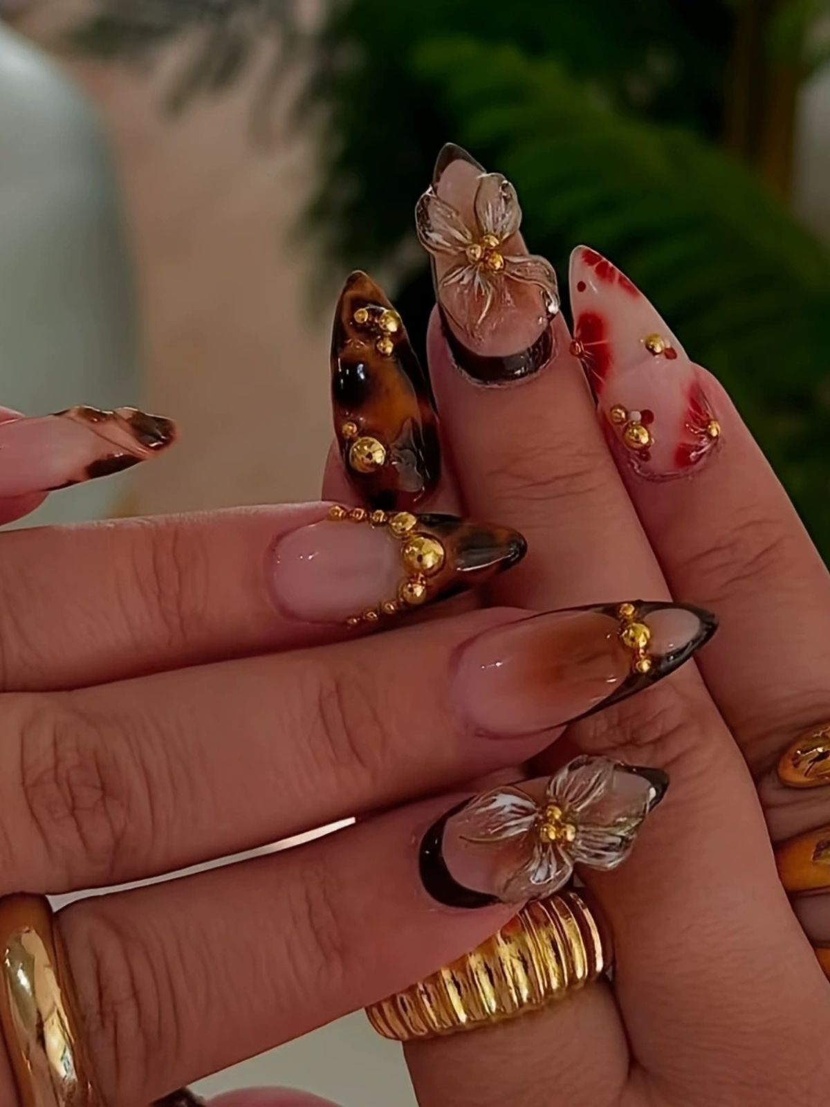 Caramel Dreams Brown Nails