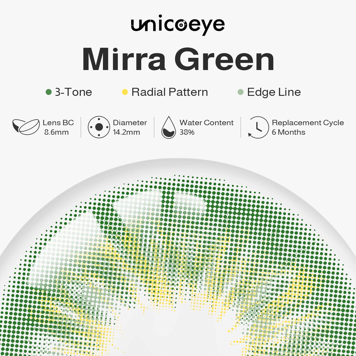 Mirra Green 6 Months Contact Lenses