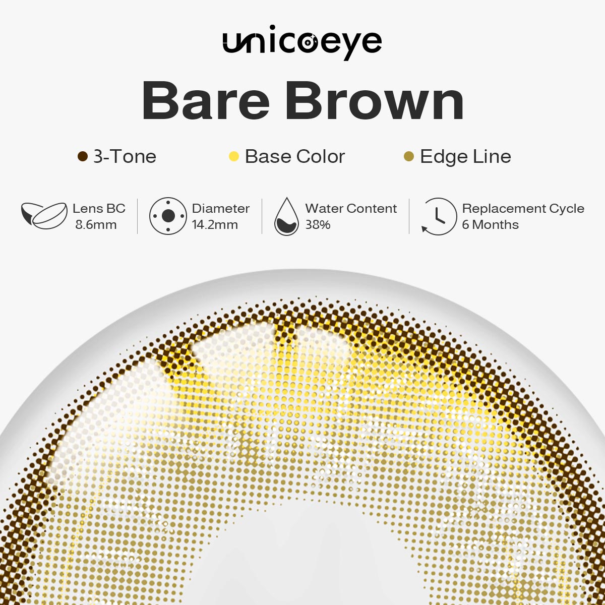 Bare Brown 6 Months Contact Lenses